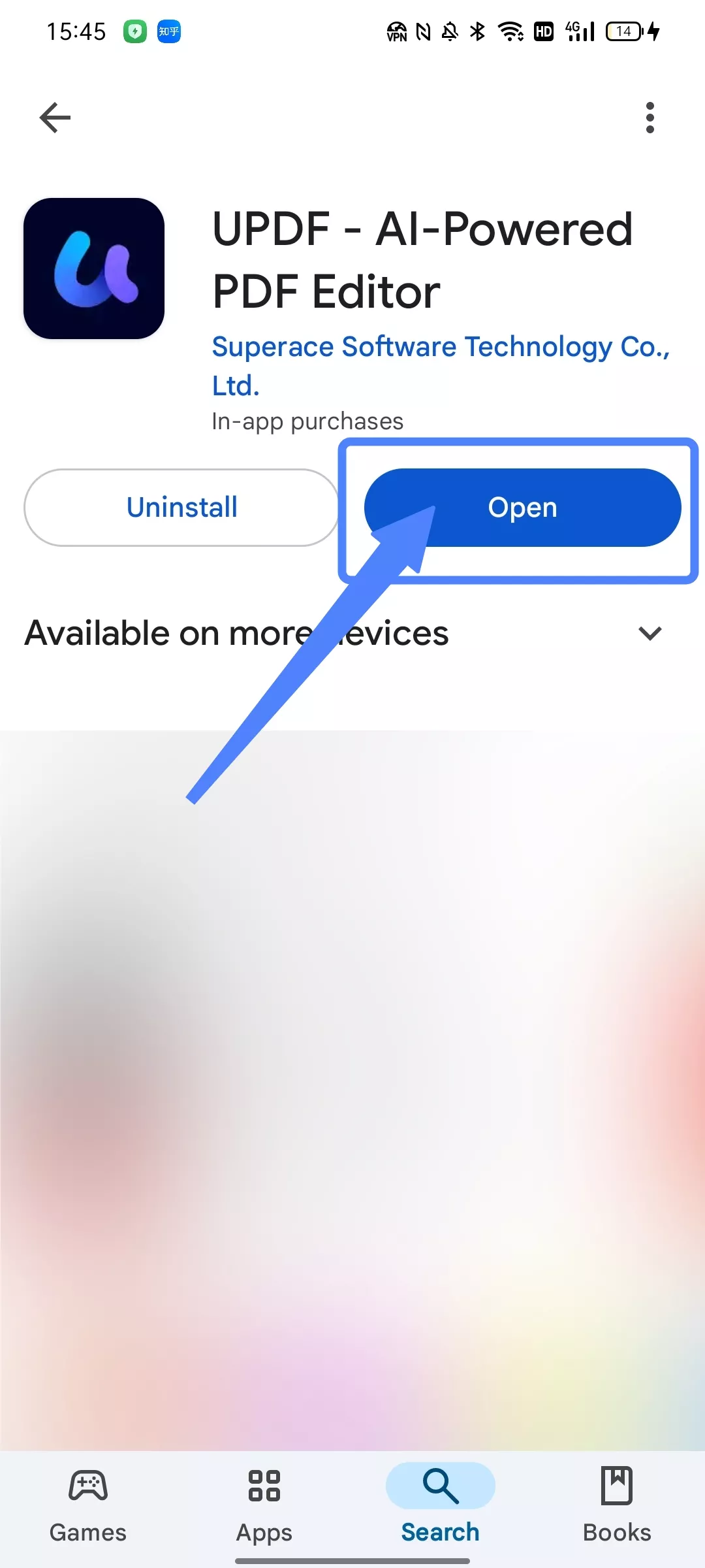 open updf in google play