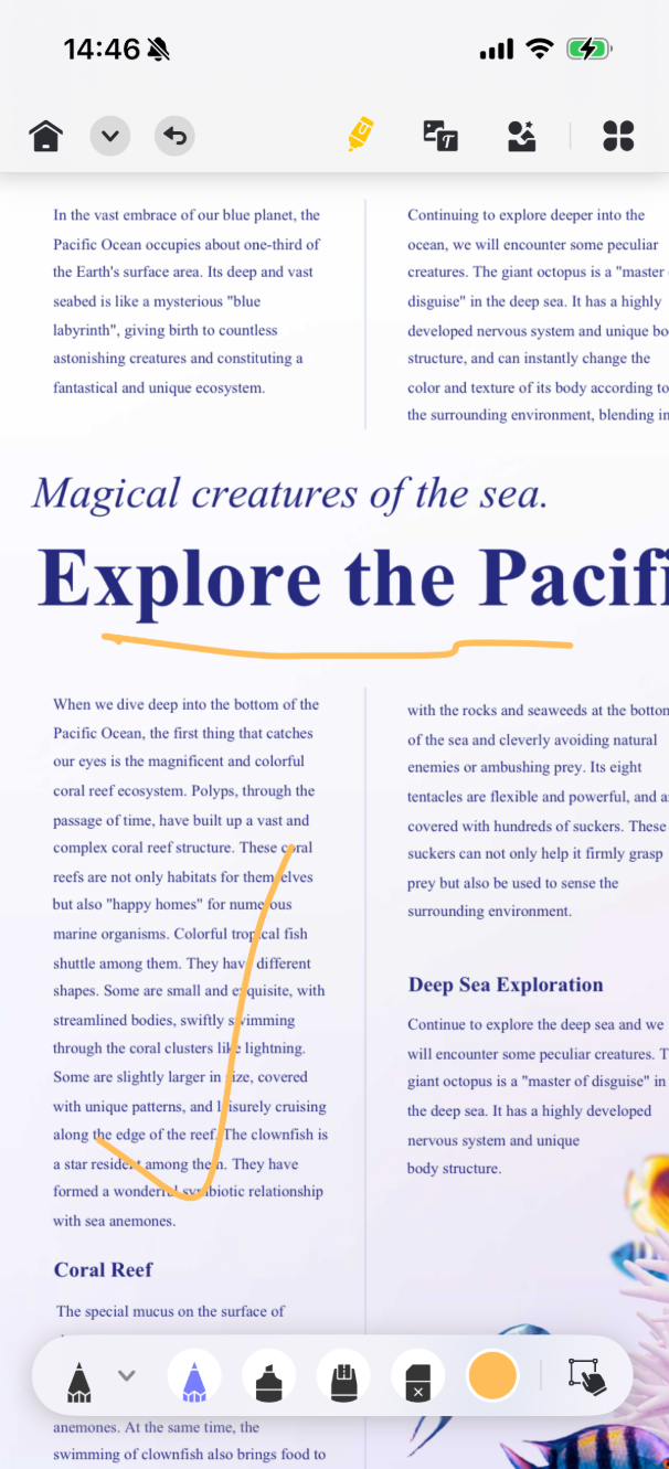 insert shapes to pdf on iphone with pencil
