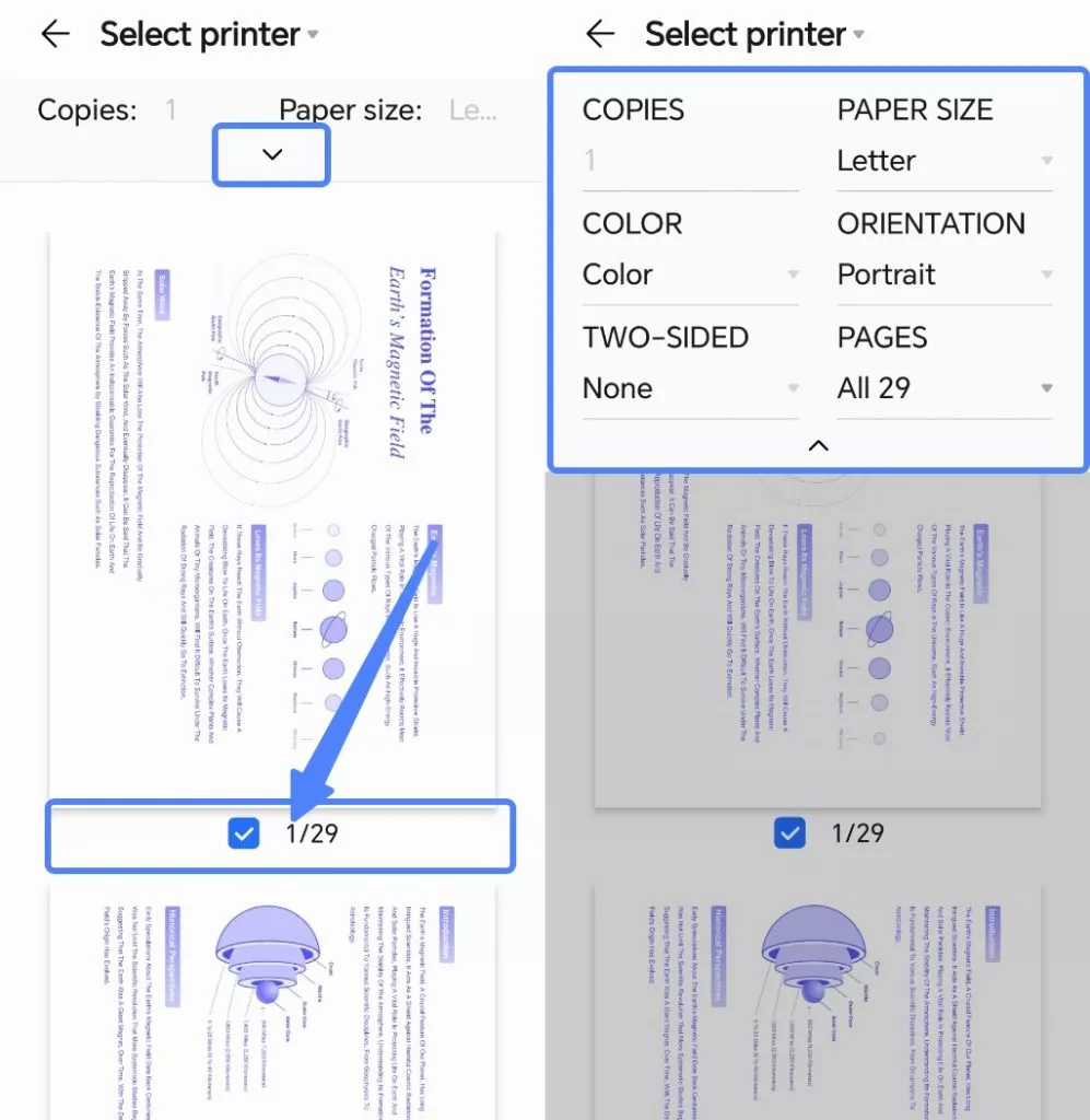 preview before printing the pdf