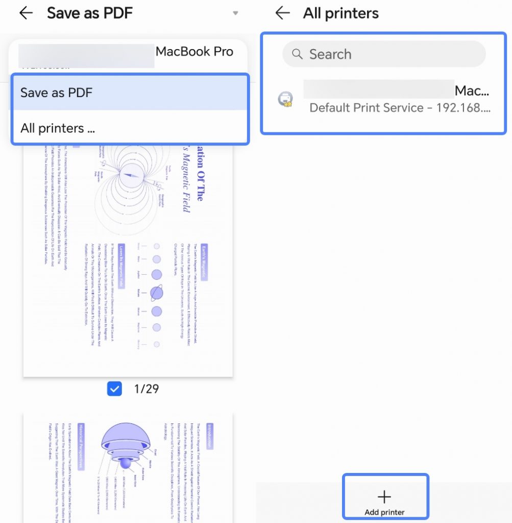 print pdf in updf android