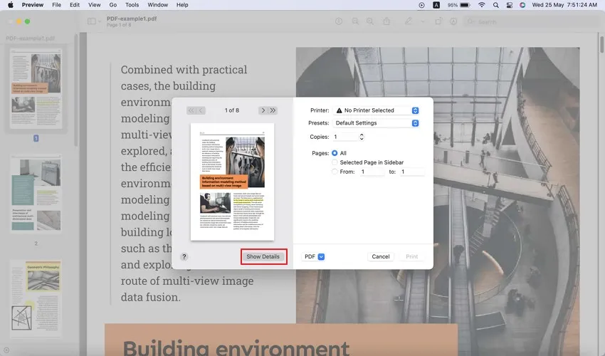 stampare pdf su mac