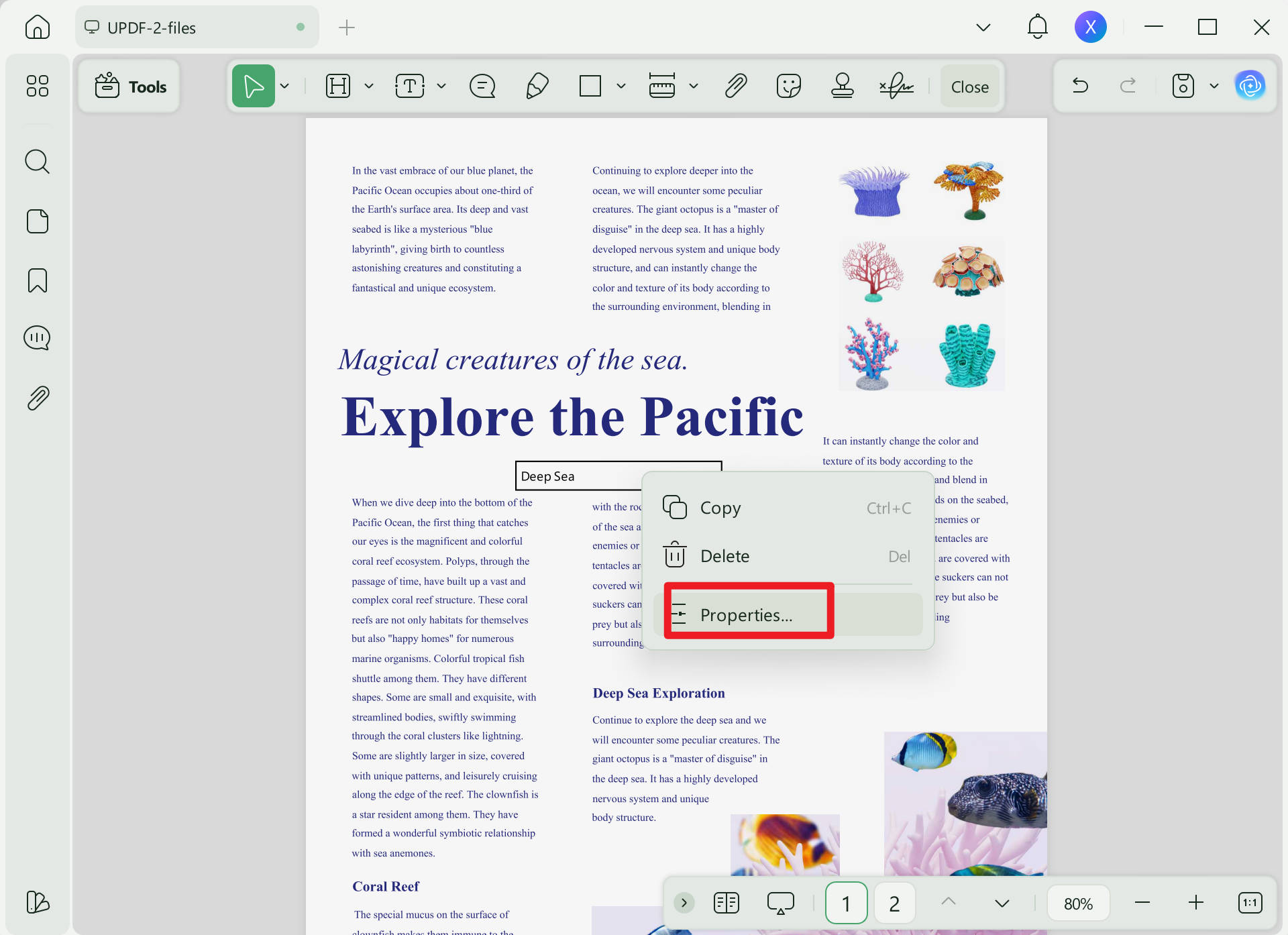edit the font size of the  existing text box