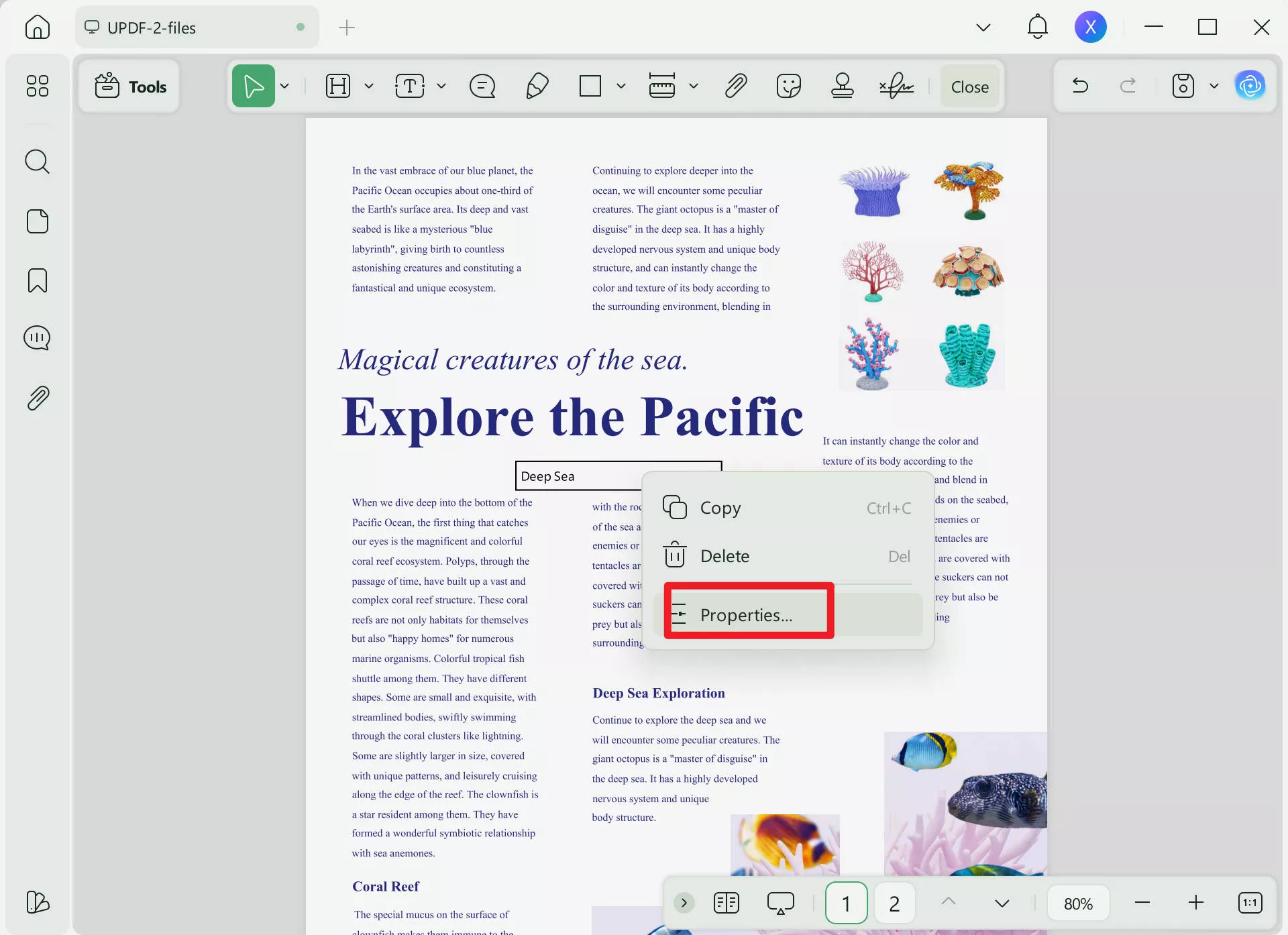 edit the font size of the existing text box