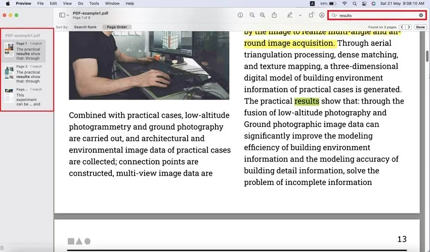 comment rechercher des mots dans un pdf sur mac