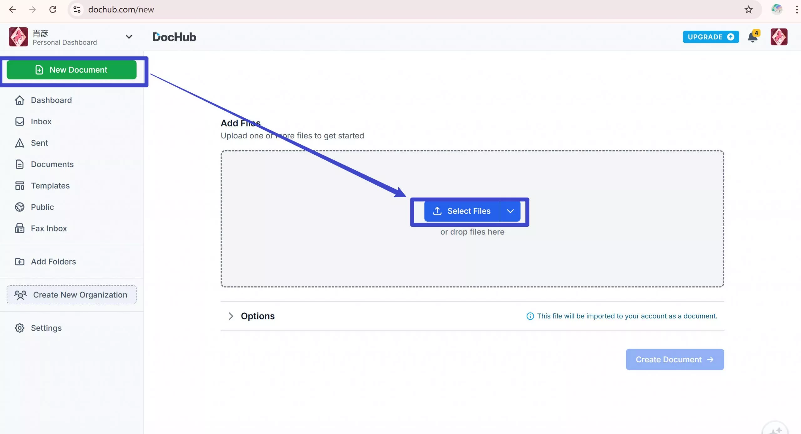 upload the pdf file