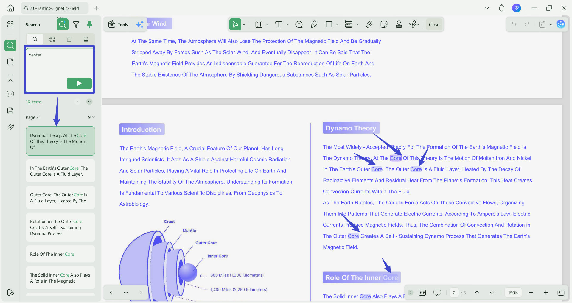 type the synonym to searching for word