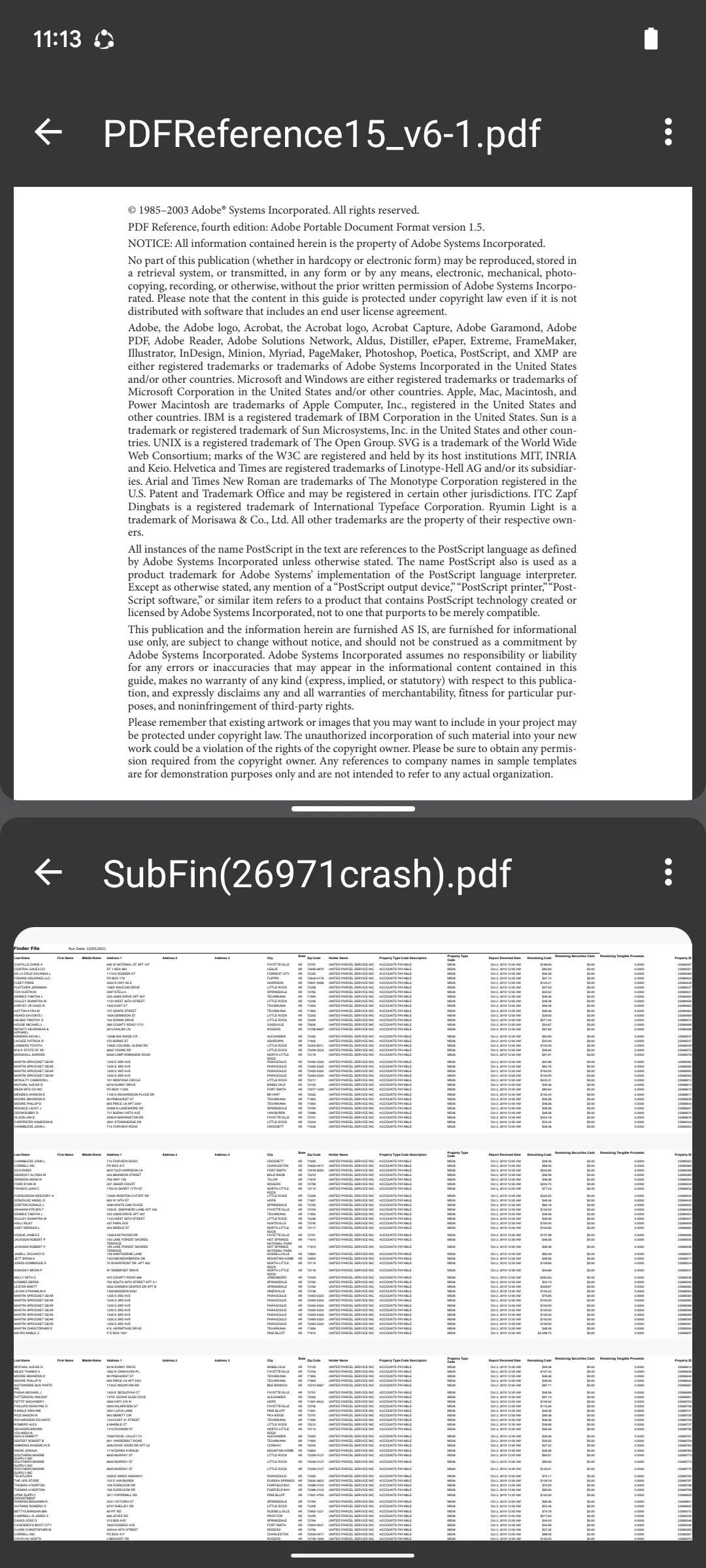 pdf im split-screen-modus anzeigen