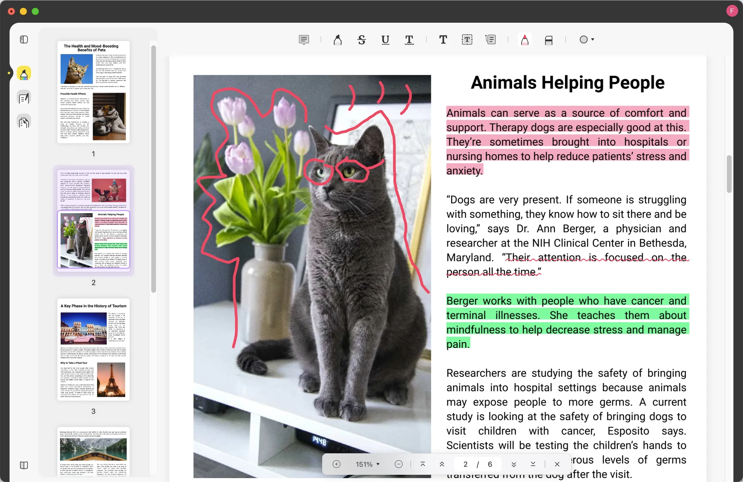 highlight pdf mac