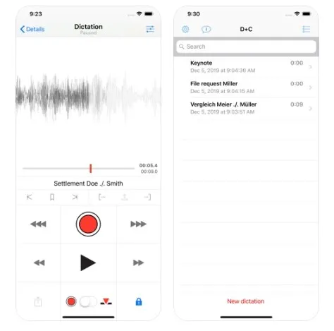 dicter et connecter l'application d'enregistrement