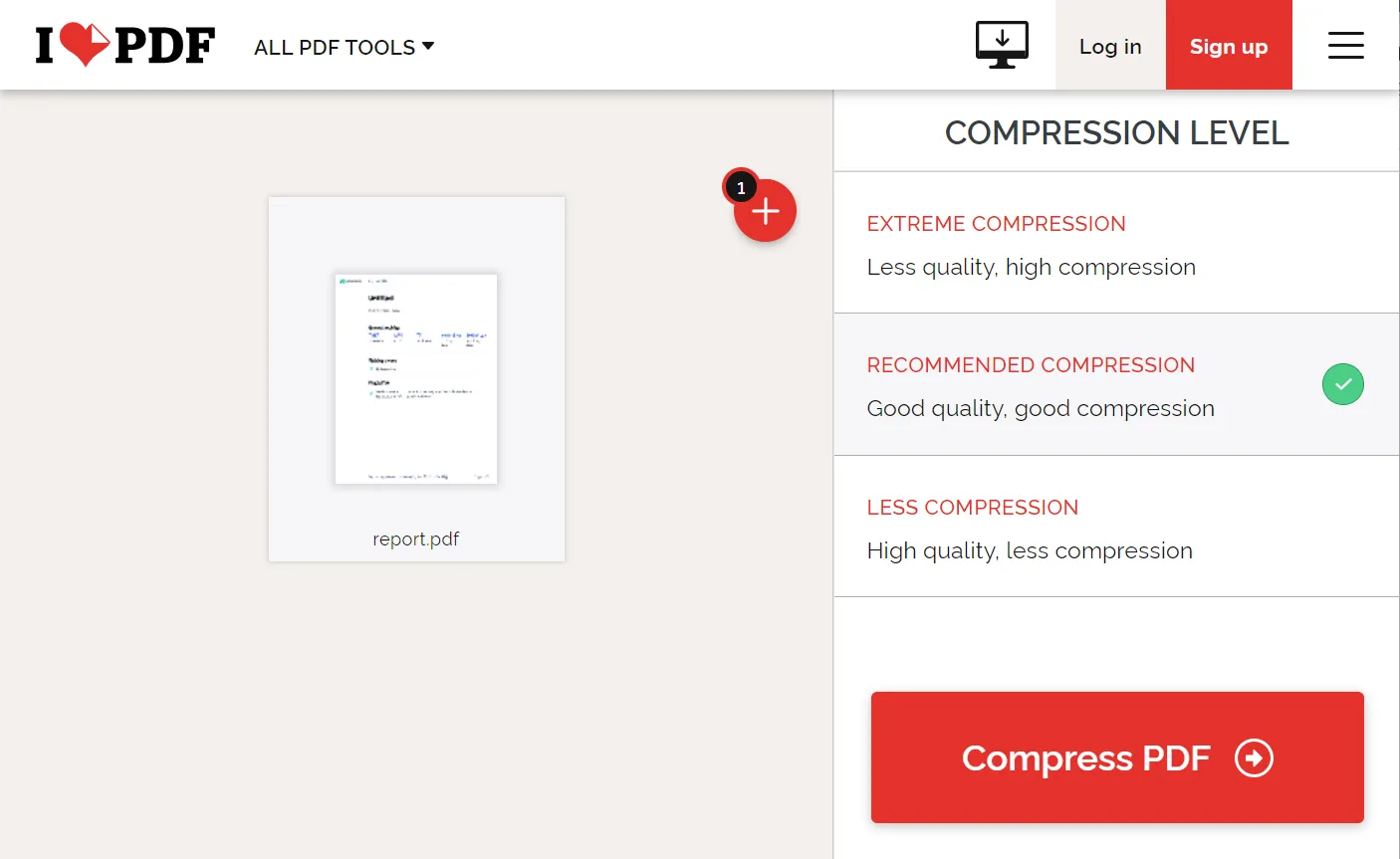 ilovepdf compress pdf online