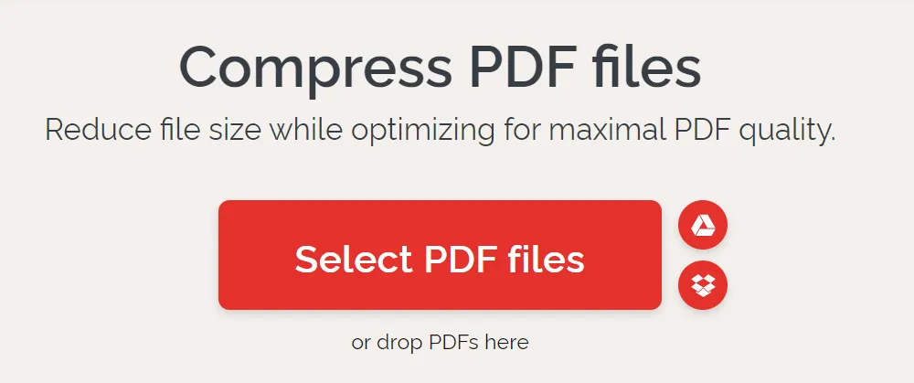 Ilovepdf로 온라인에서 PDF 용량 줄이기
