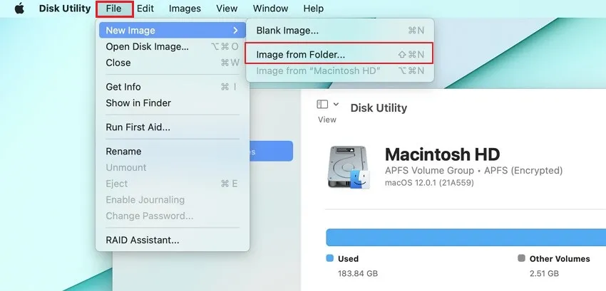 mage from folder option mac