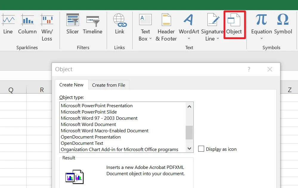 open pdf in excel