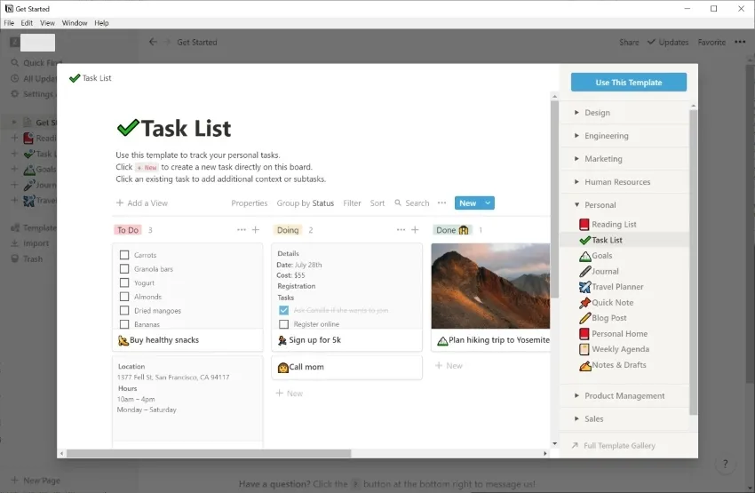 Notion - Manage Your Tasks in One Place