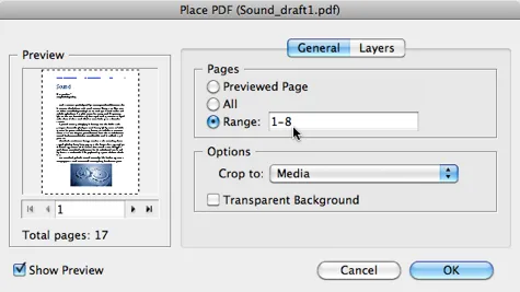 comment ouvrir un pdf dans indesign