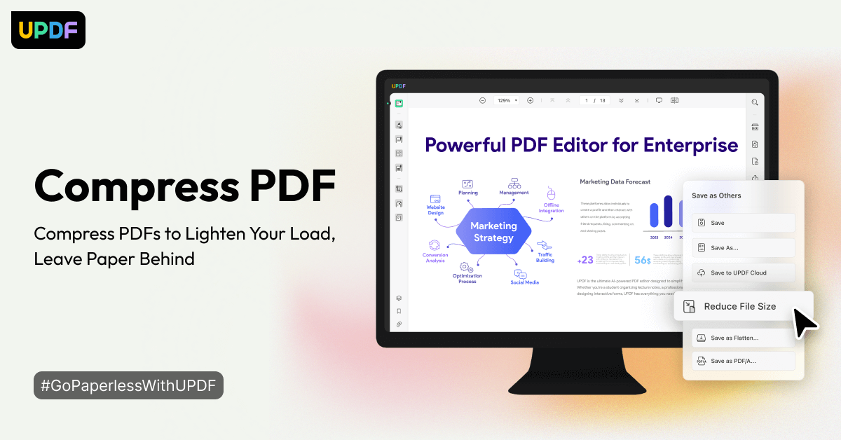 compress PDF using UPDF