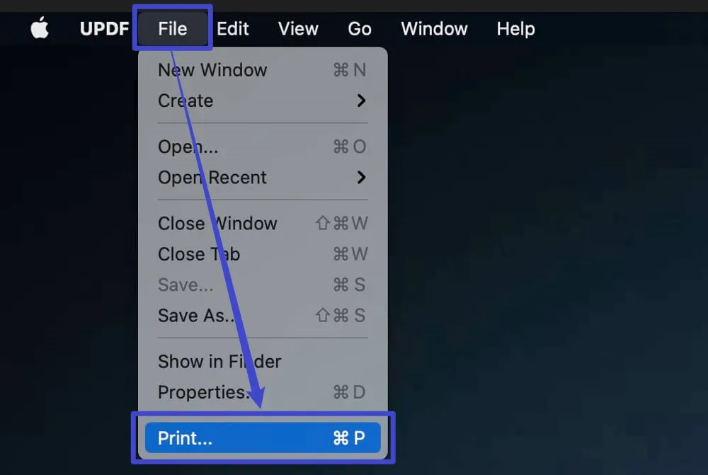 print pdf macos