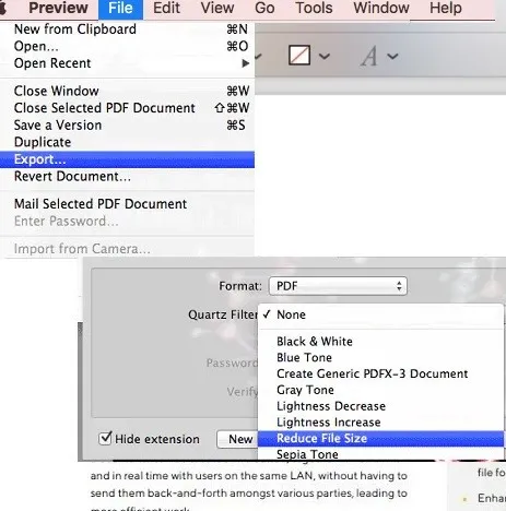 réduire la taille de pdf sur mac avec de bonne qualité 