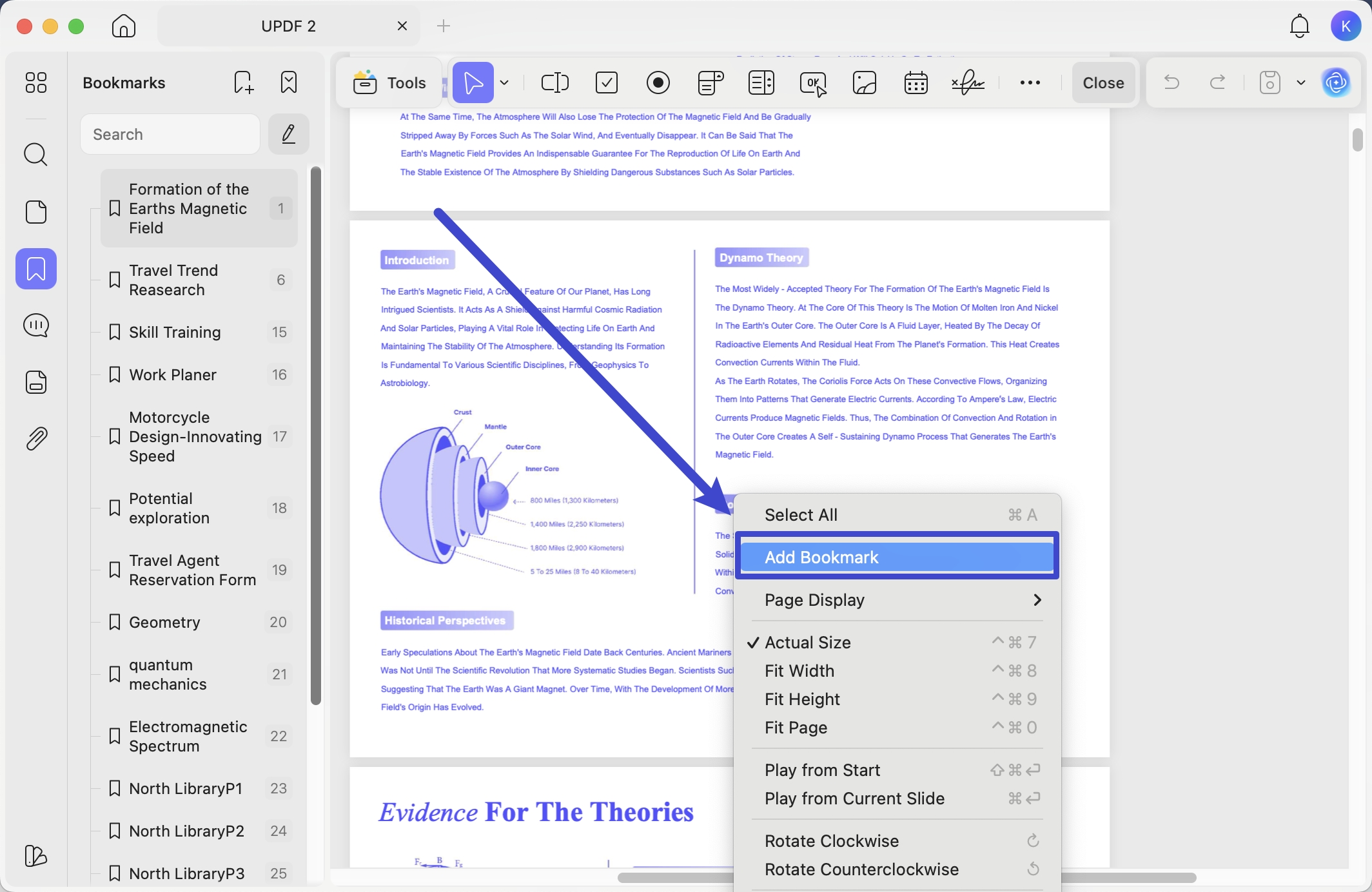 right click to add bookmarks to pdf updf mac