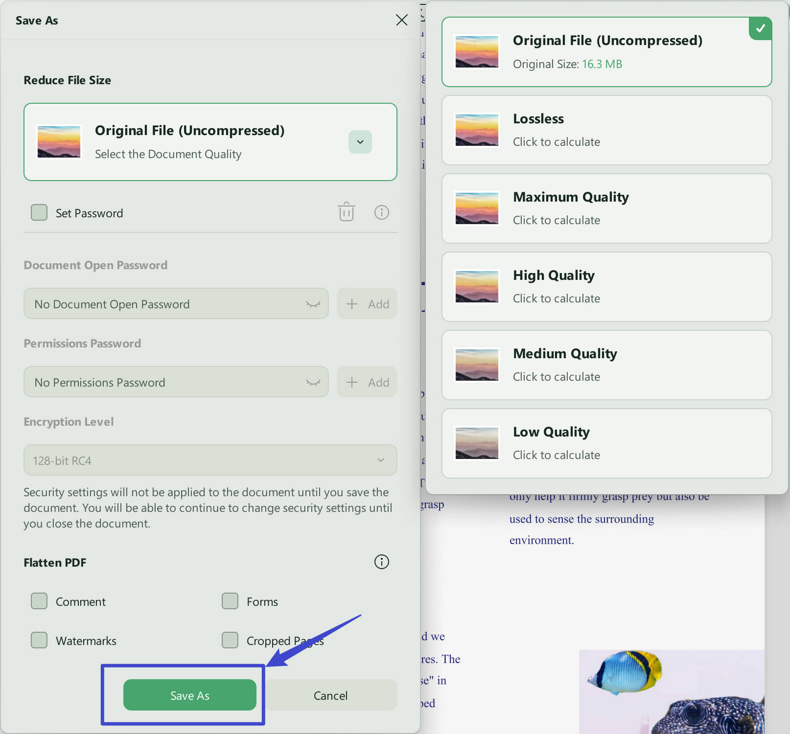 select document quality