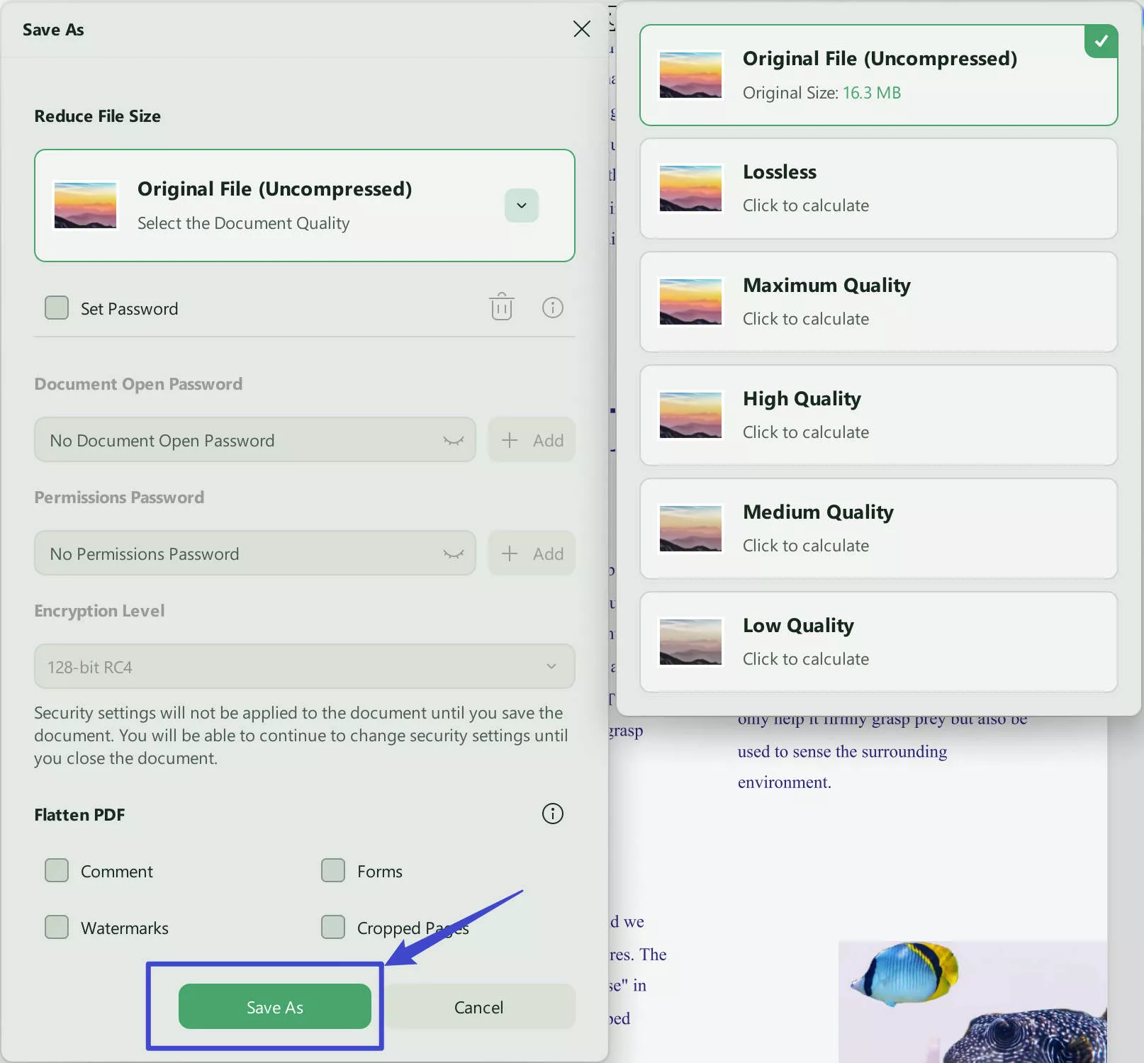 select document quality