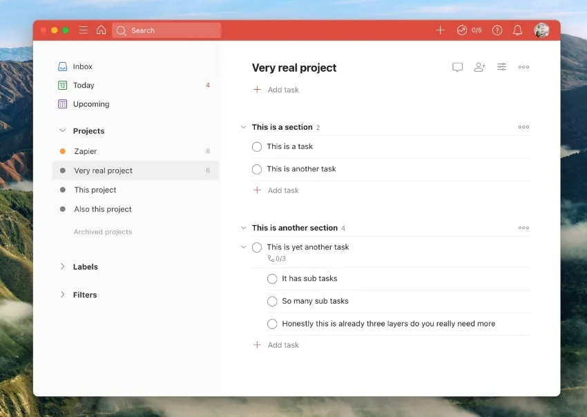 todoist productivity app mac