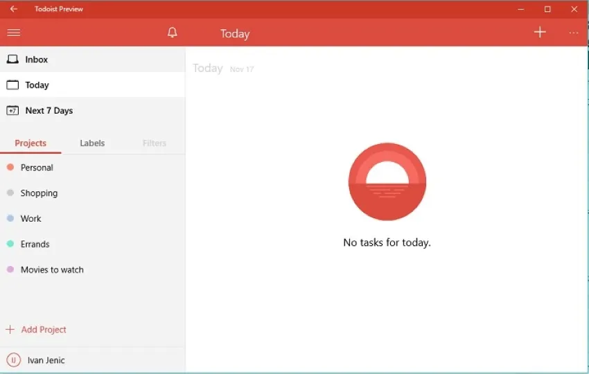 aplicación para tomar notas para Windows todoist