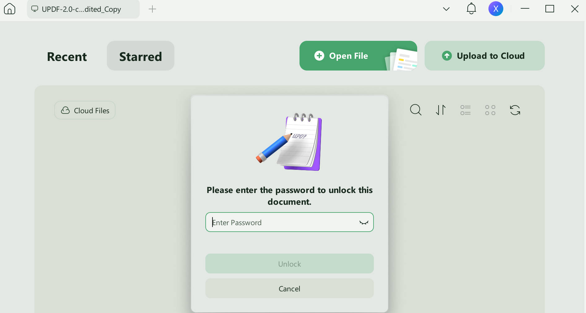 open a locked pdf