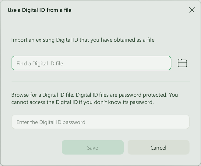 add location and password to create digital signature updf windows