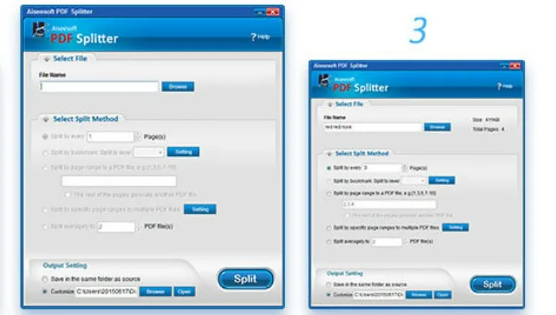 PDF splitter Aiseesoft 