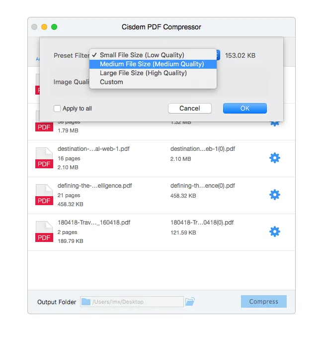 Réduire la taille d'un PDF sur Mac avec Cisdem