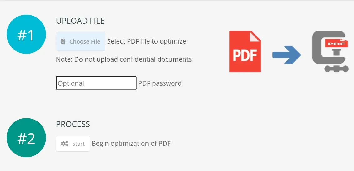 PDF -Dateigröße online optimieren mit Free PDF Online