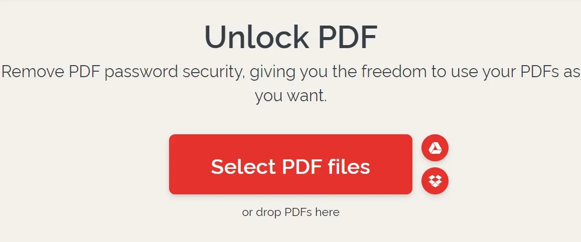 PDF entsperren mit ilovePDF