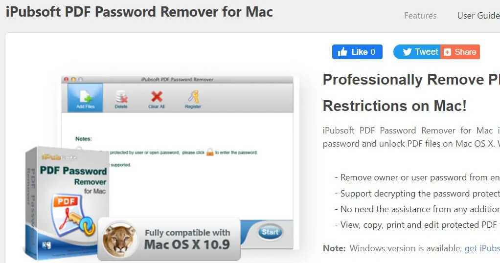 free pdf password remover for mac