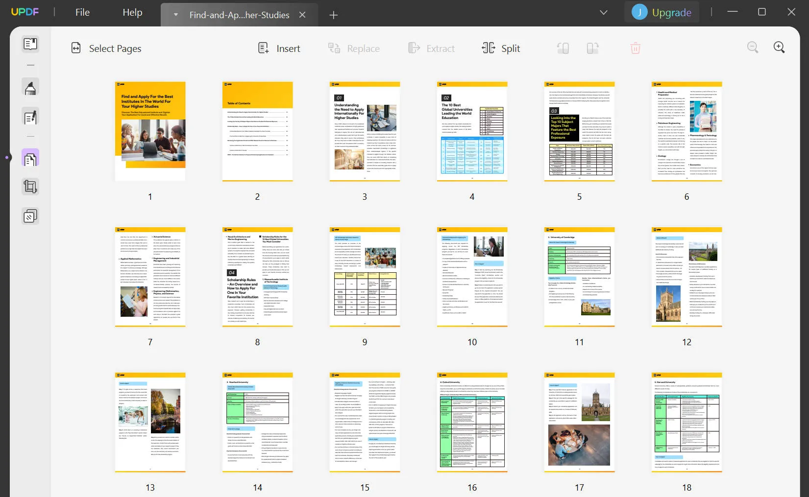 organize pages pdf image rotate