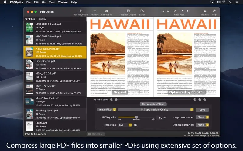 PDFOptim PDF Komprimierer für Mac