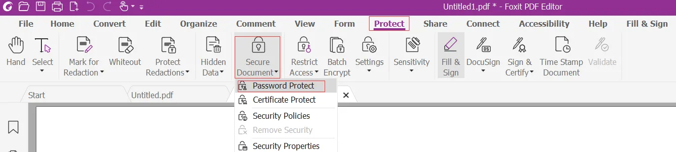 proteggere pdf con password