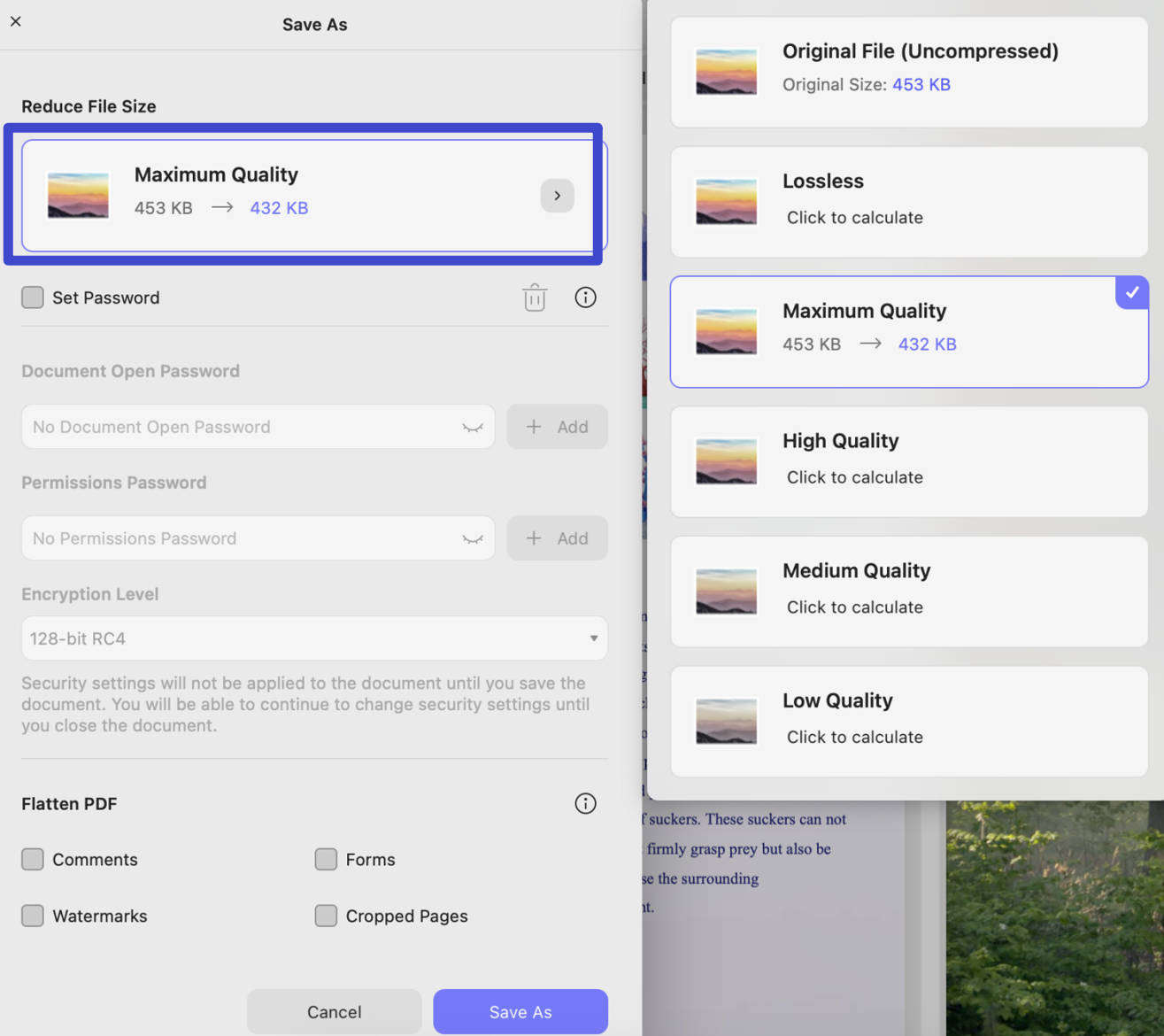 compress pdf file size on mac