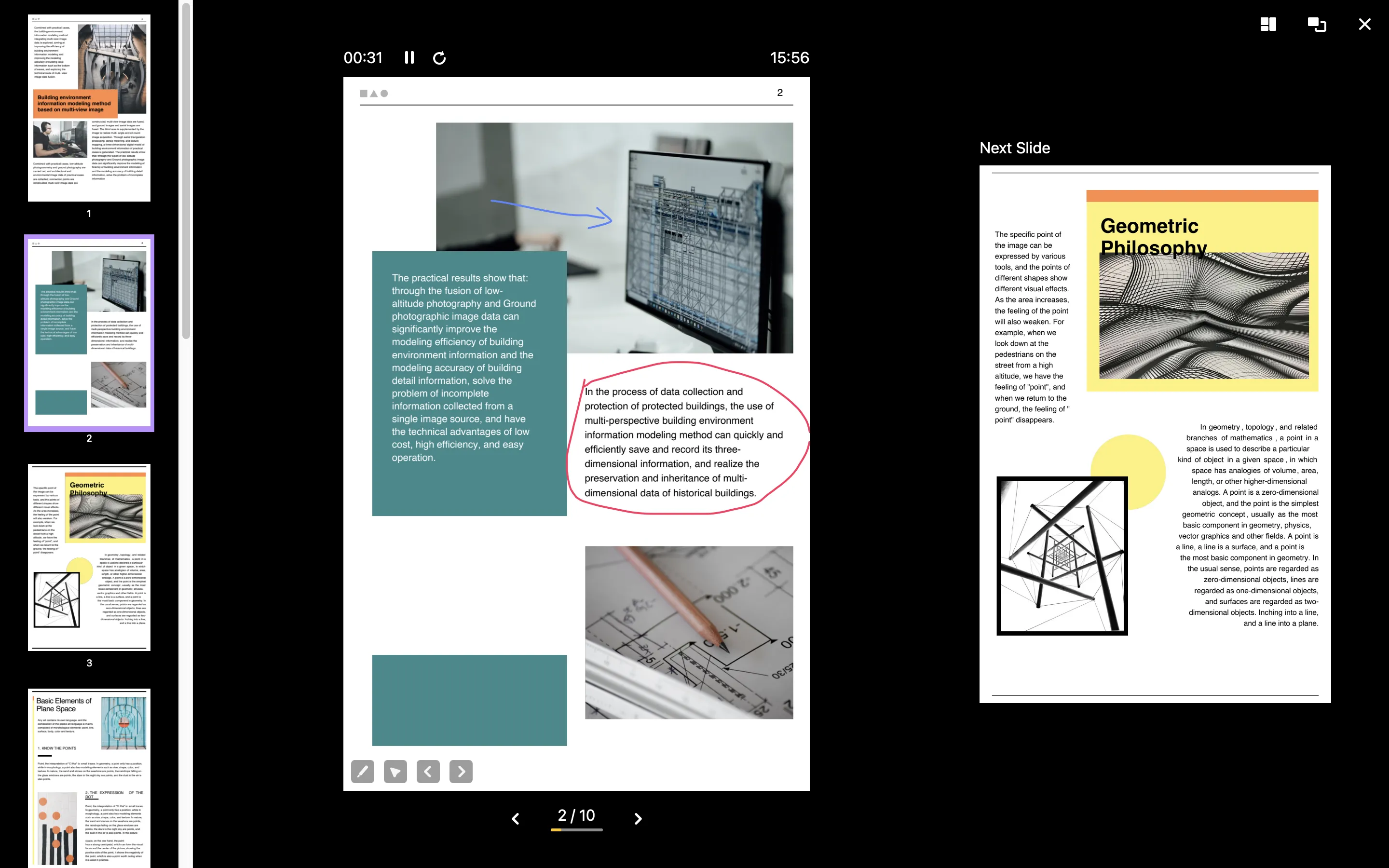 display a pdf as a slideshow