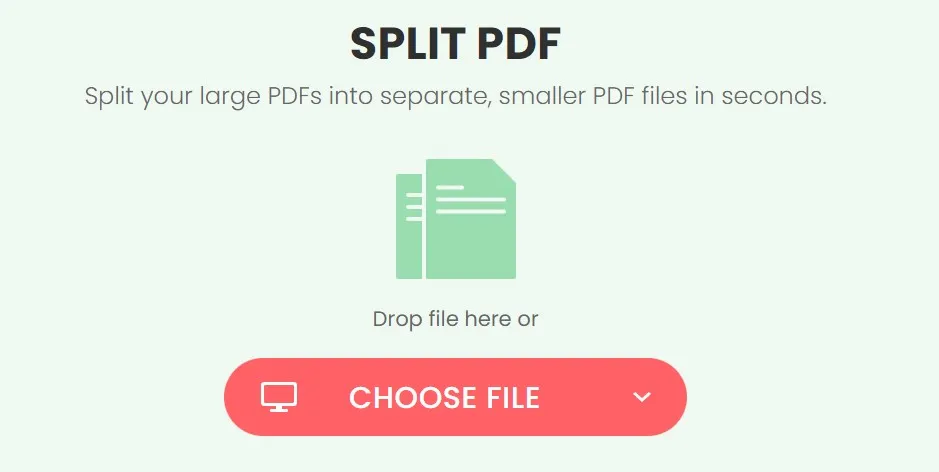 Carica i file su Soda PDF per la suddivisione