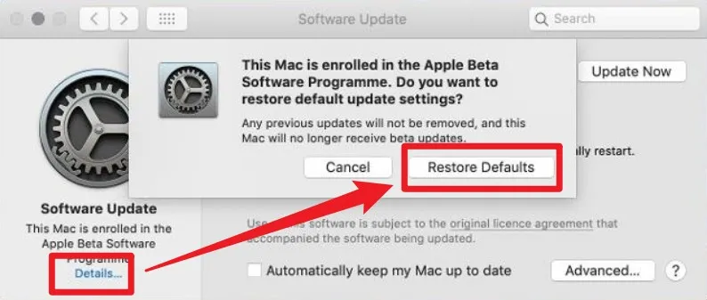 downgrade macos 13 venture