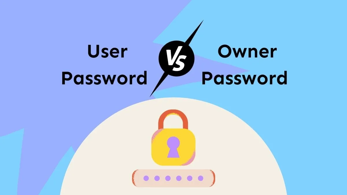 What is the Difference Between a User Password and an Owner Password