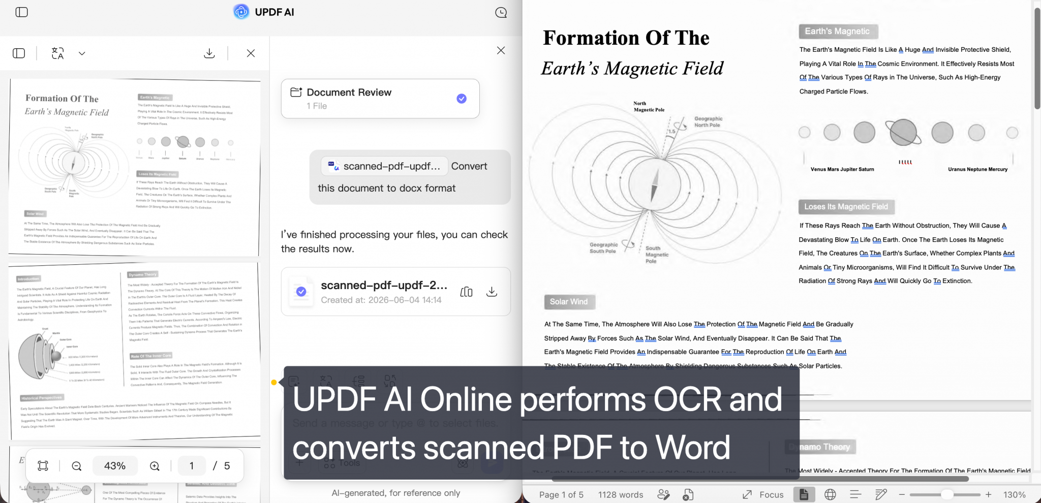 UPDF Online AI Assistant — مناسب للملفات الصعبة من المتصفح
