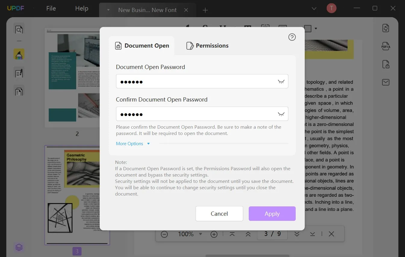 restrict pdf from opening