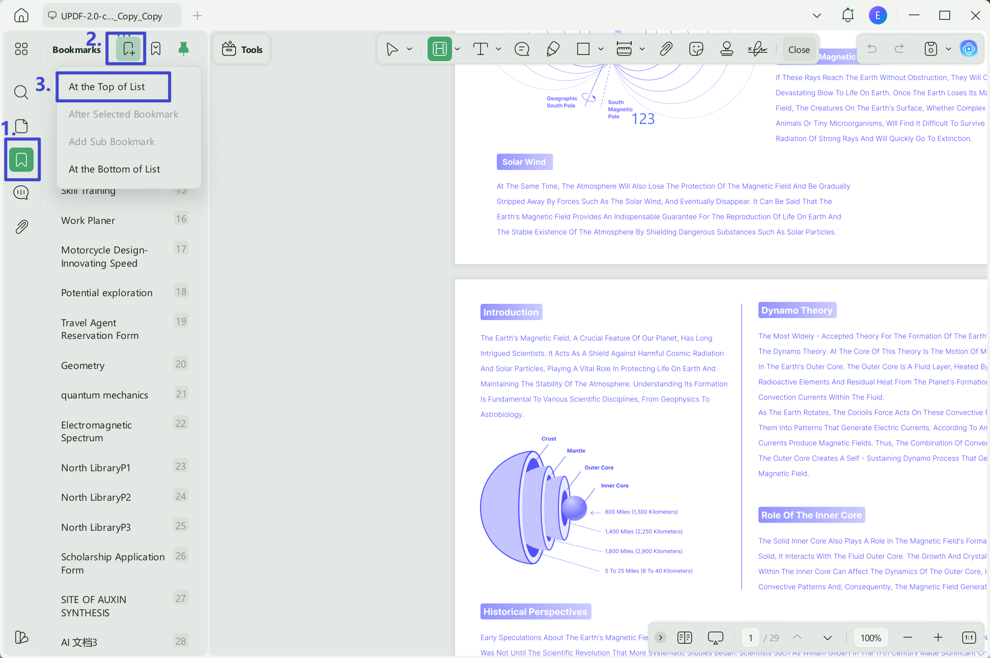 add bookmarks to pdf