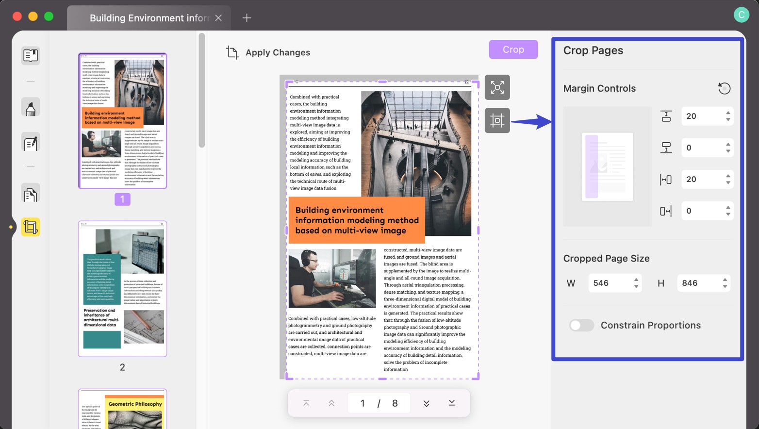 crop pdf pages on mac