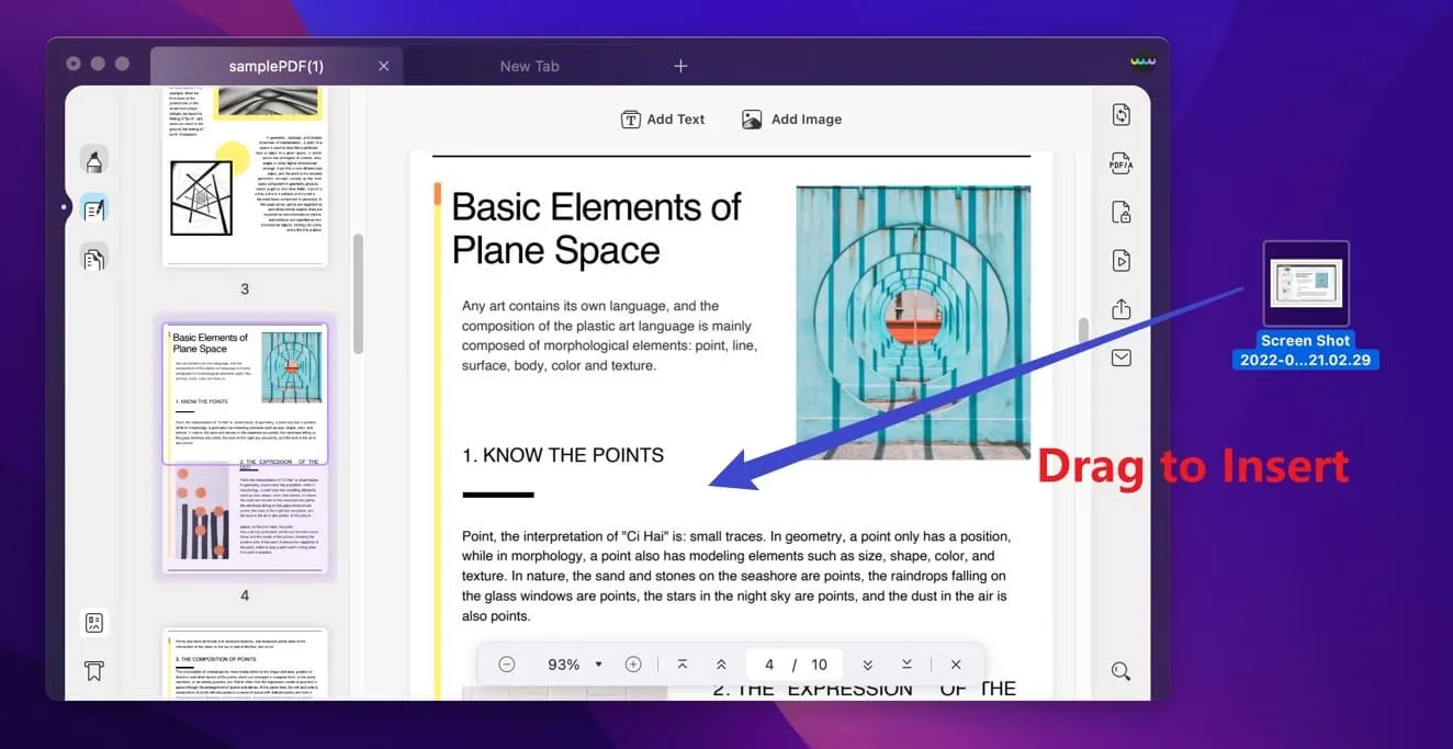 insert picture in pdf by dragging