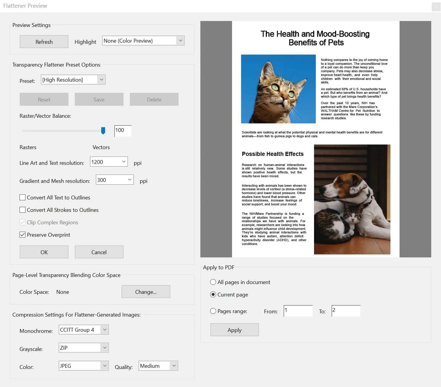 How to flatten a PDF