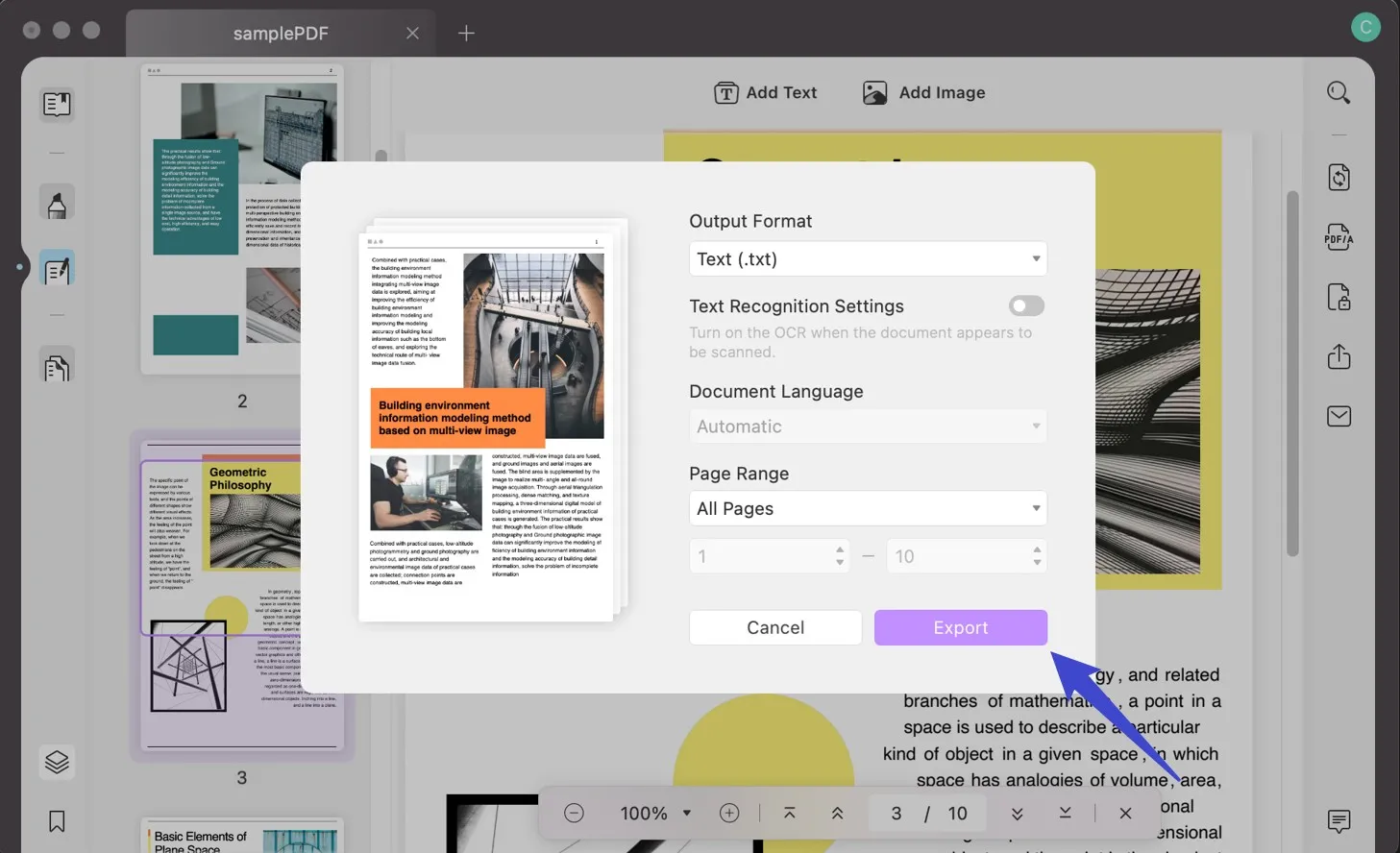 convertire pdf in testo mac