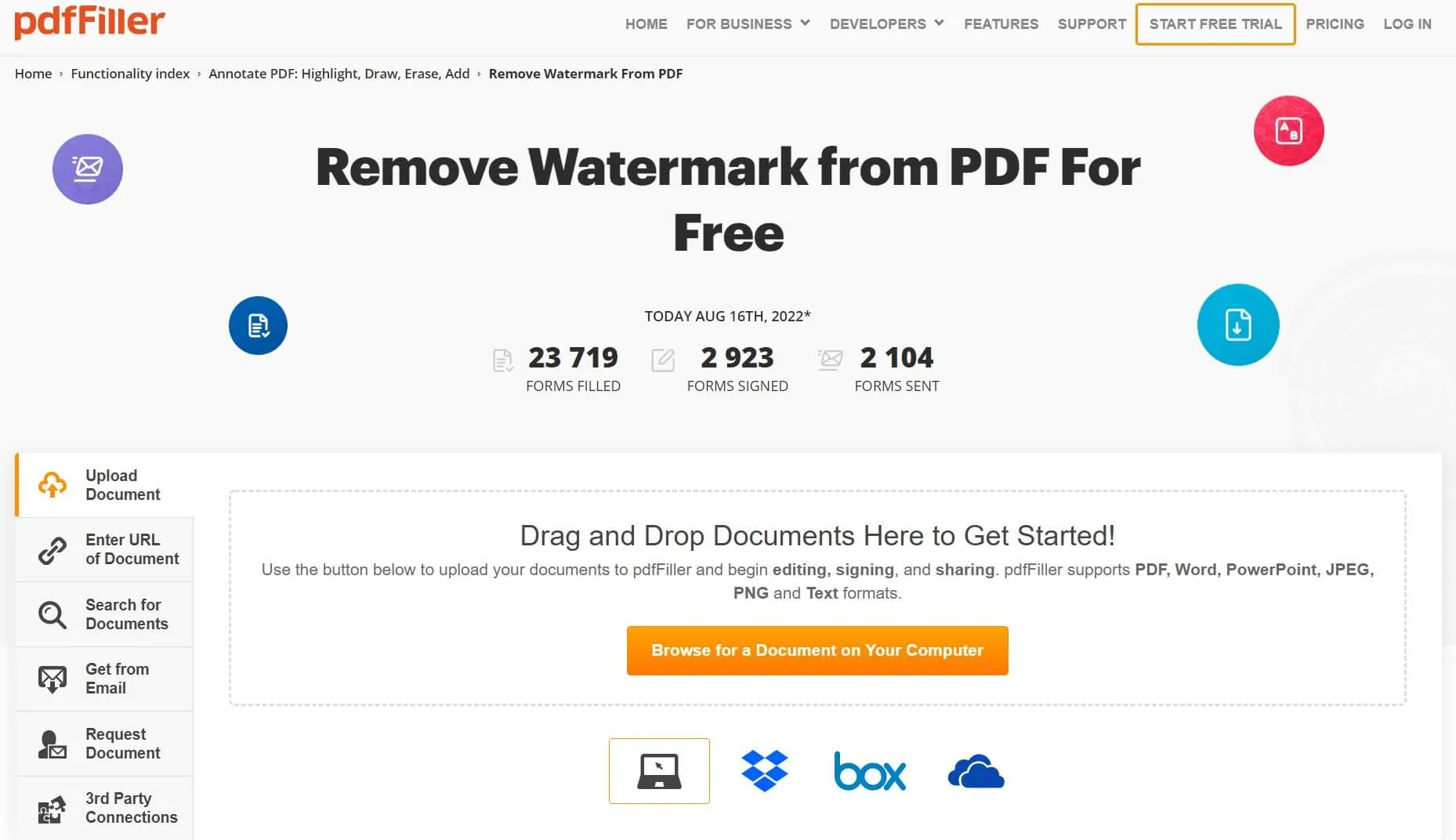 Pdf watermark on sale remover online